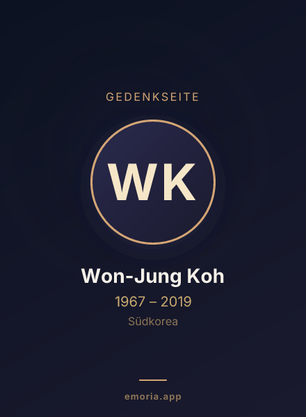 Gedenkportrait von Won-Jung Koh