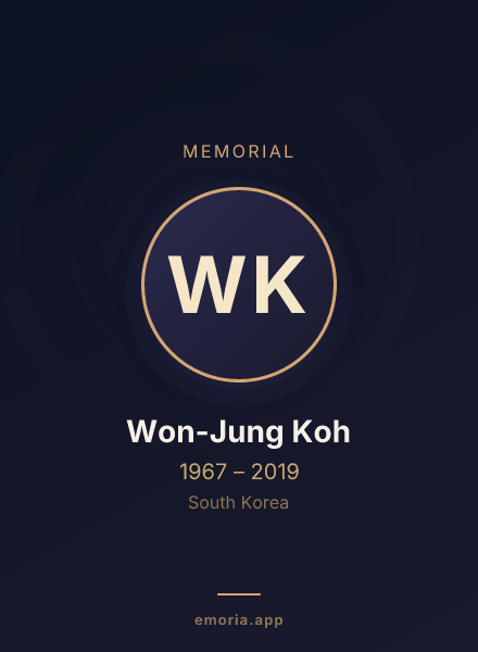 Memorial portrait of Won-Jung Koh