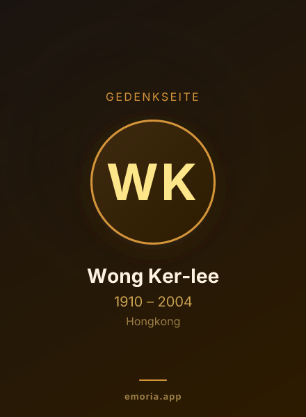 Gedenkportrait von Wong Ker-lee