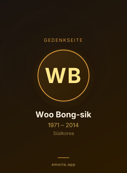Gedenkportrait von Woo Bong-sik