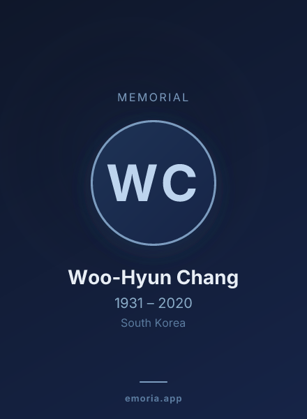 Memorial portrait of Woo-Hyun Chang