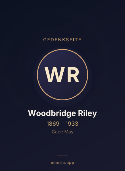 Gedenkportrait von Woodbridge Riley