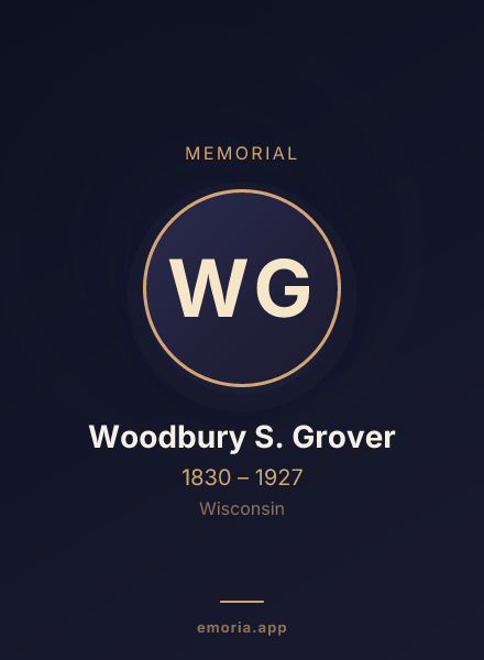 Memorial portrait of Woodbury S. Grover