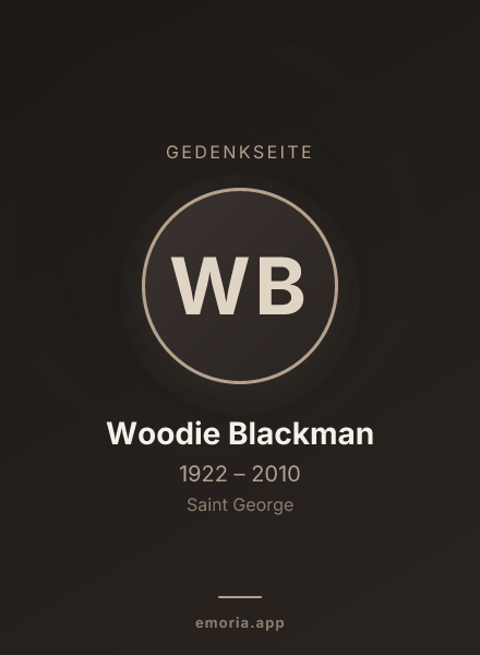 Gedenkportrait von Woodie Blackman