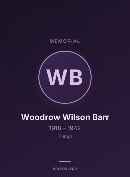 Memorial portrait of Woodrow Wilson Barr