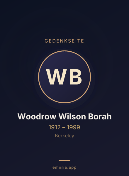 Gedenkportrait von Woodrow Wilson Borah