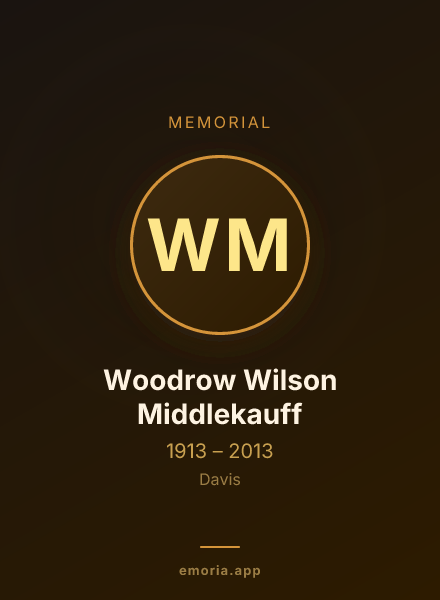 Memorial portrait of Woodrow Wilson Middlekauff