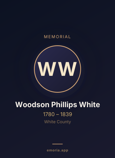 Memorial portrait of Woodson Phillips White