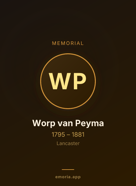 Memorial portrait of Worp van Peyma