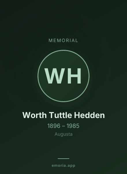 Memorial portrait of Worth Tuttle Hedden