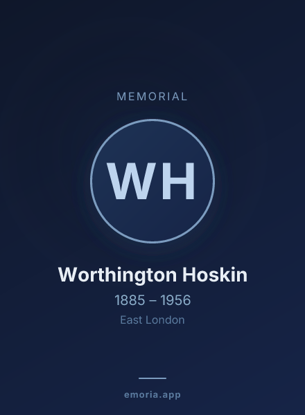 Memorial portrait of Worthington Hoskin