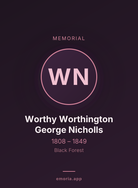 Memorial portrait of Worthy Worthington George Nicholls