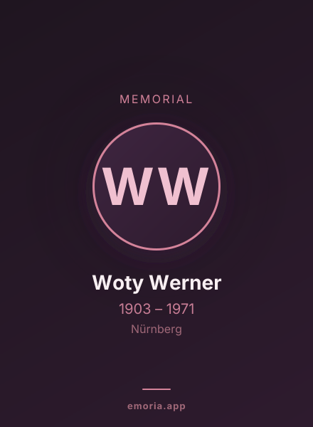 Memorial portrait of Woty Werner