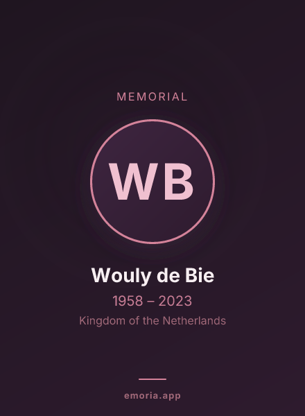 Memorial portrait of Wouly de Bie