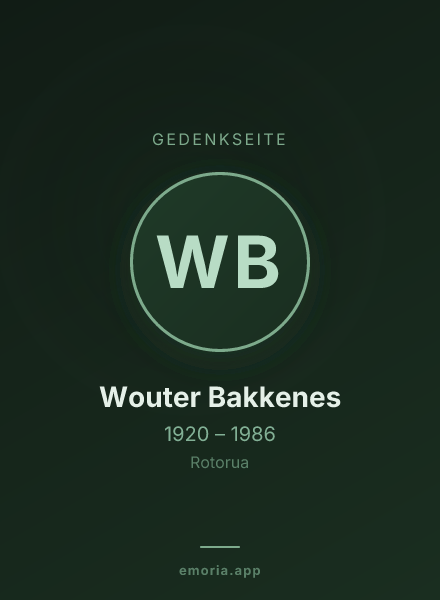 Gedenkportrait von Wouter Bakkenes