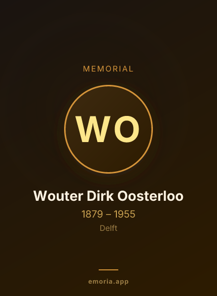 Memorial portrait of Wouter Dirk Oosterloo