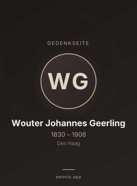 Gedenkportrait von Wouter Johannes Geerling