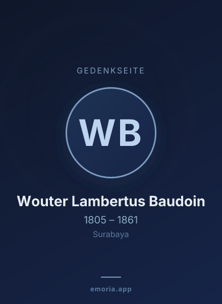Gedenkportrait von Wouter Lambertus Baudoin