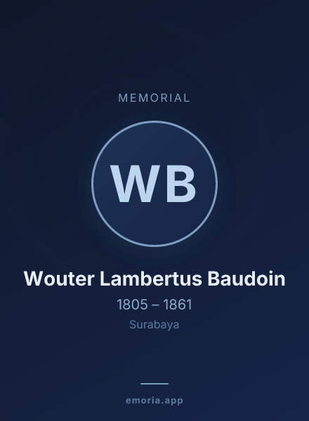 Memorial portrait of Wouter Lambertus Baudoin