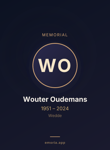 Memorial portrait of Wouter Oudemans