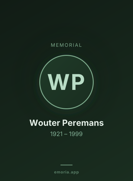 Memorial portrait of Wouter Peremans
