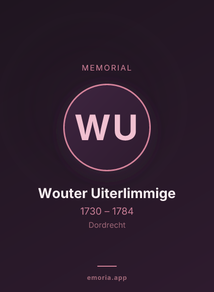 Memorial portrait of Wouter Uiterlimmige