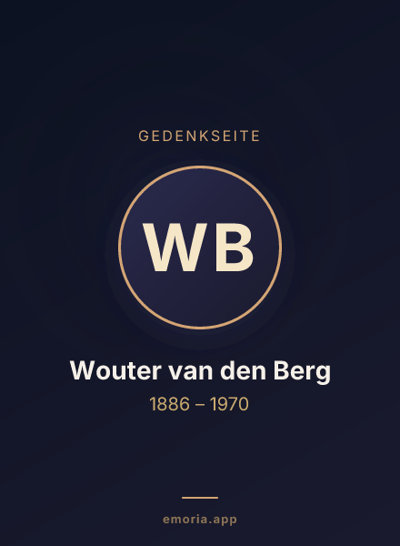 Gedenkportrait von Wouter van den Berg