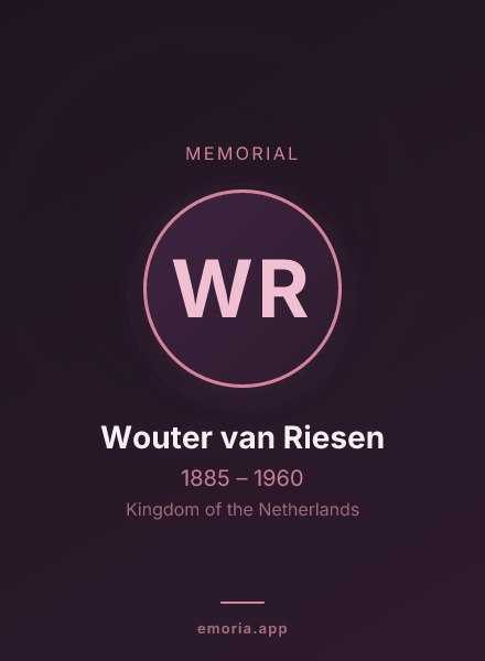 Memorial portrait of Wouter van Riesen