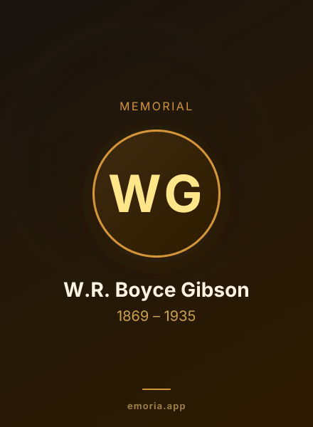 Memorial portrait of W.R. Boyce Gibson