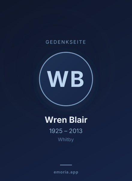 Gedenkportrait von Wren Blair
