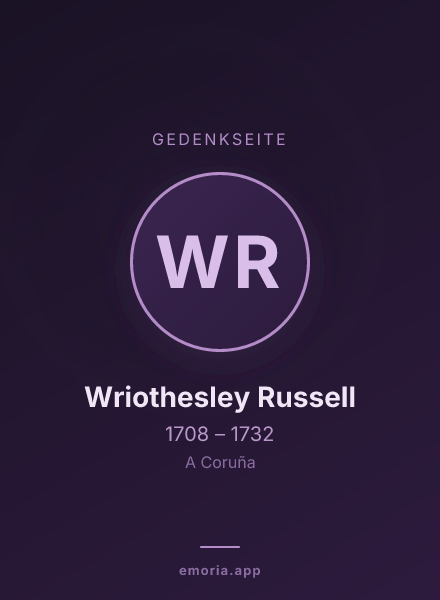 Gedenkportrait von Wriothesley Russell