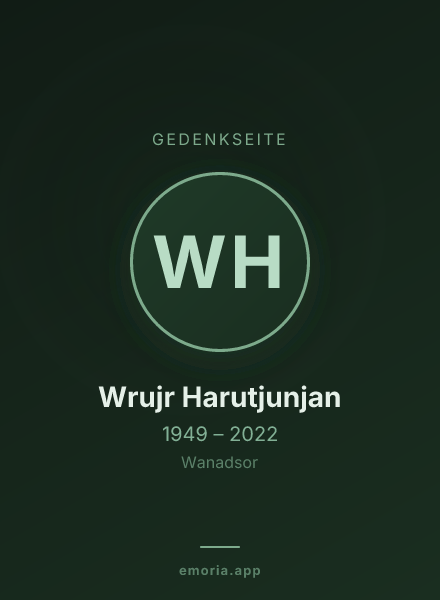 Gedenkportrait von Wrujr Harutjunjan