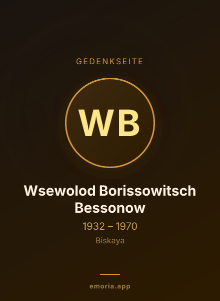 Gedenkportrait von Wsewolod Borissowitsch Bessonow