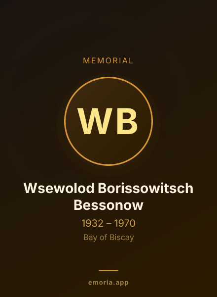 Memorial portrait of Wsewolod Borissowitsch Bessonow