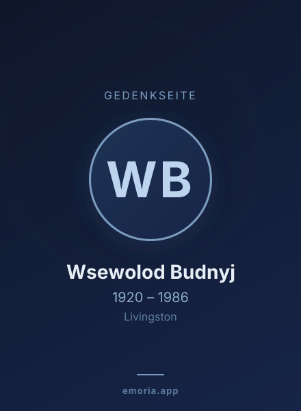 Gedenkportrait von Wsewolod Budnyj