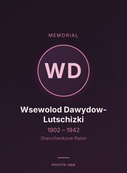 Memorial portrait of Wsewolod Dawydow-Lutschizki