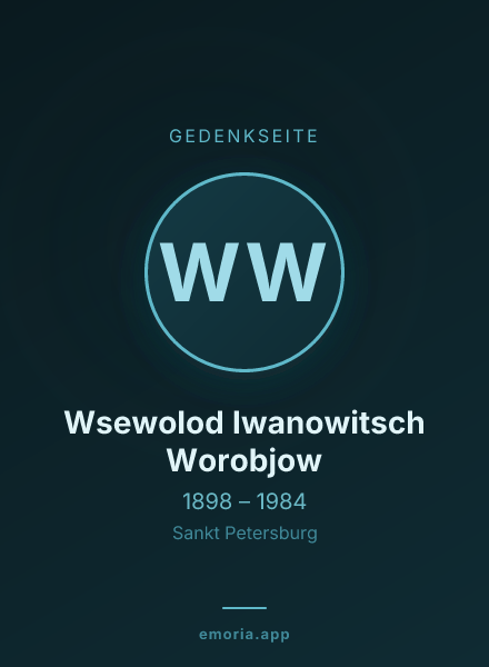 Gedenkportrait von Wsewolod Iwanowitsch Worobjow