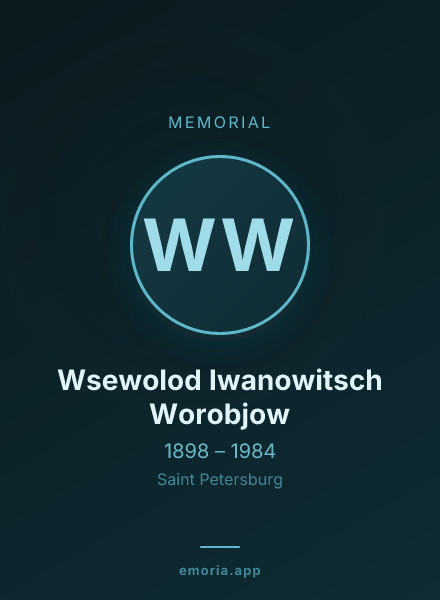 Memorial portrait of Wsewolod Iwanowitsch Worobjow
