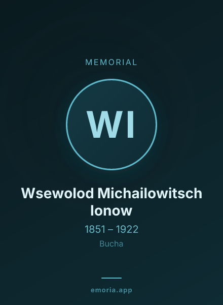 Memorial portrait of Wsewolod Michailowitsch Ionow