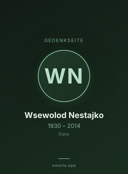 Gedenkportrait von Wsewolod Nestajko