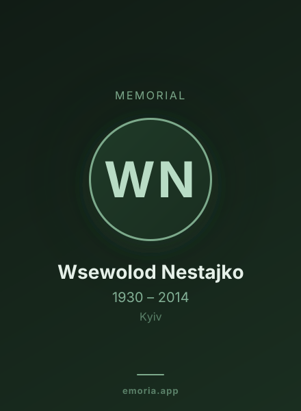 Memorial portrait of Wsewolod Nestajko