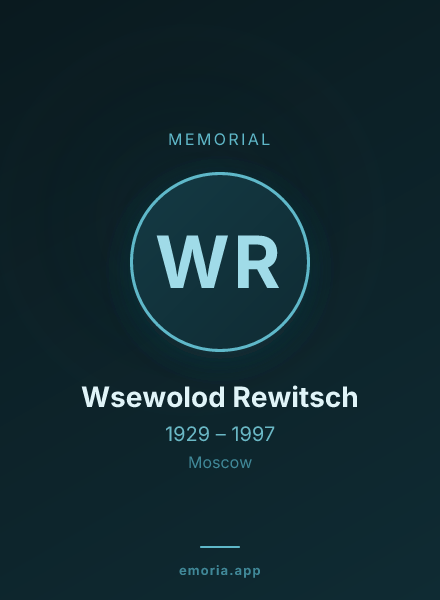 Memorial portrait of Wsewolod Rewitsch