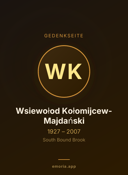 Gedenkportrait von Wsiewołod Kołomijcew-Majdański