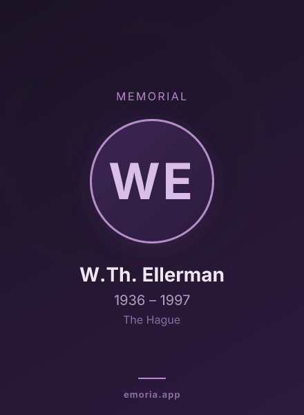 Memorial portrait of W.Th. Ellerman
