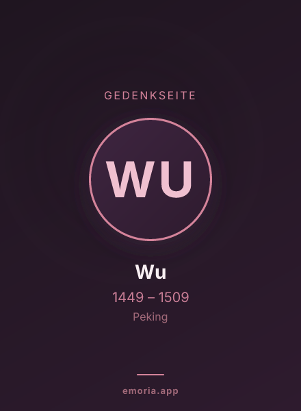 Gedenkportrait von Wu