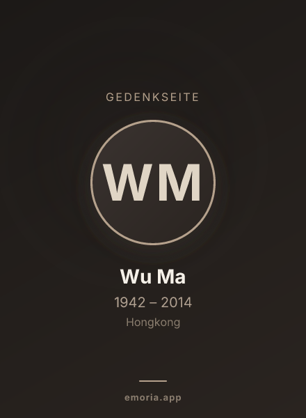 Gedenkportrait von Wu Ma
