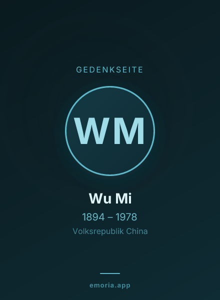Gedenkportrait von Wu Mi