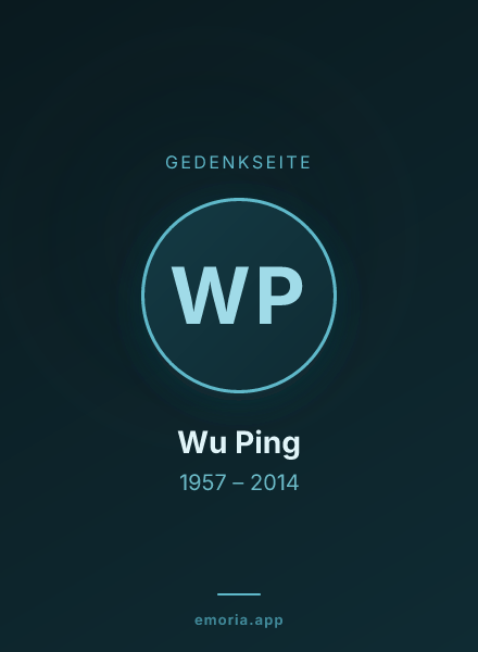 Gedenkportrait von Wu Ping
