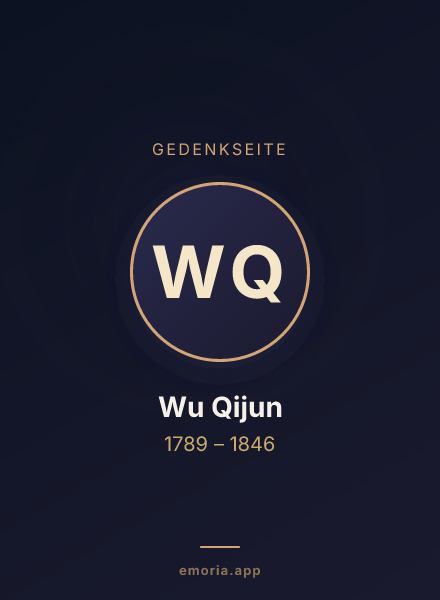 Gedenkportrait von Wu Qijun
