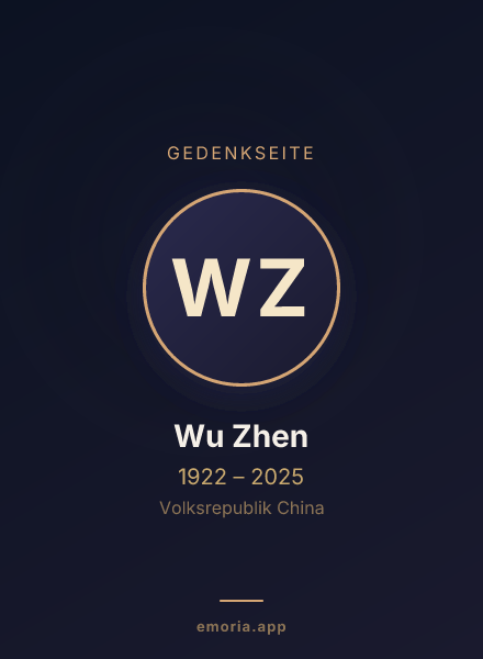 Gedenkportrait von Wu Zhen